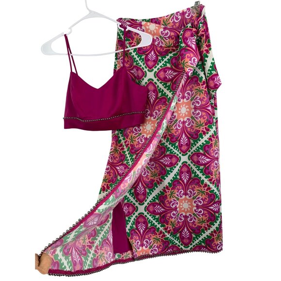 House Of Harlow Sz SBoho Chic Two-Piece SetMaxi Skirt & Crop Top 8455